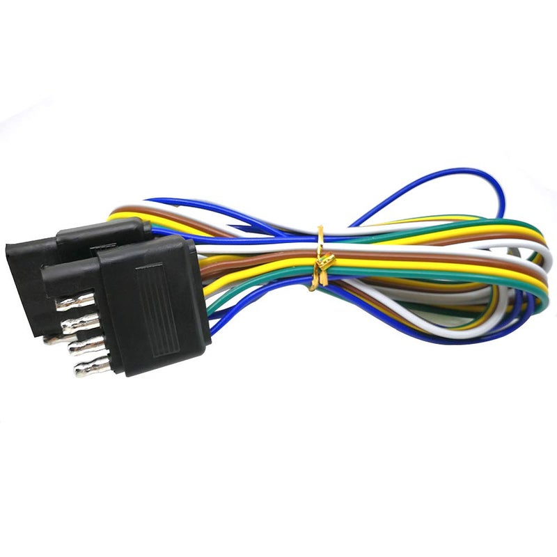 CARROFIX 5-Way سلك مقطورة مسطحة تمديد 48 "" 5-Pin موصل الأسلاك جانب السيارة وجانب المقطورة - Image 4